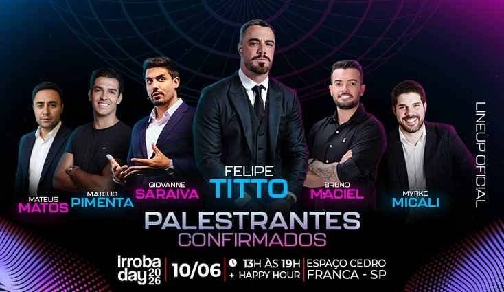 Felipe Titto confirma presença no Irroba Day 2026